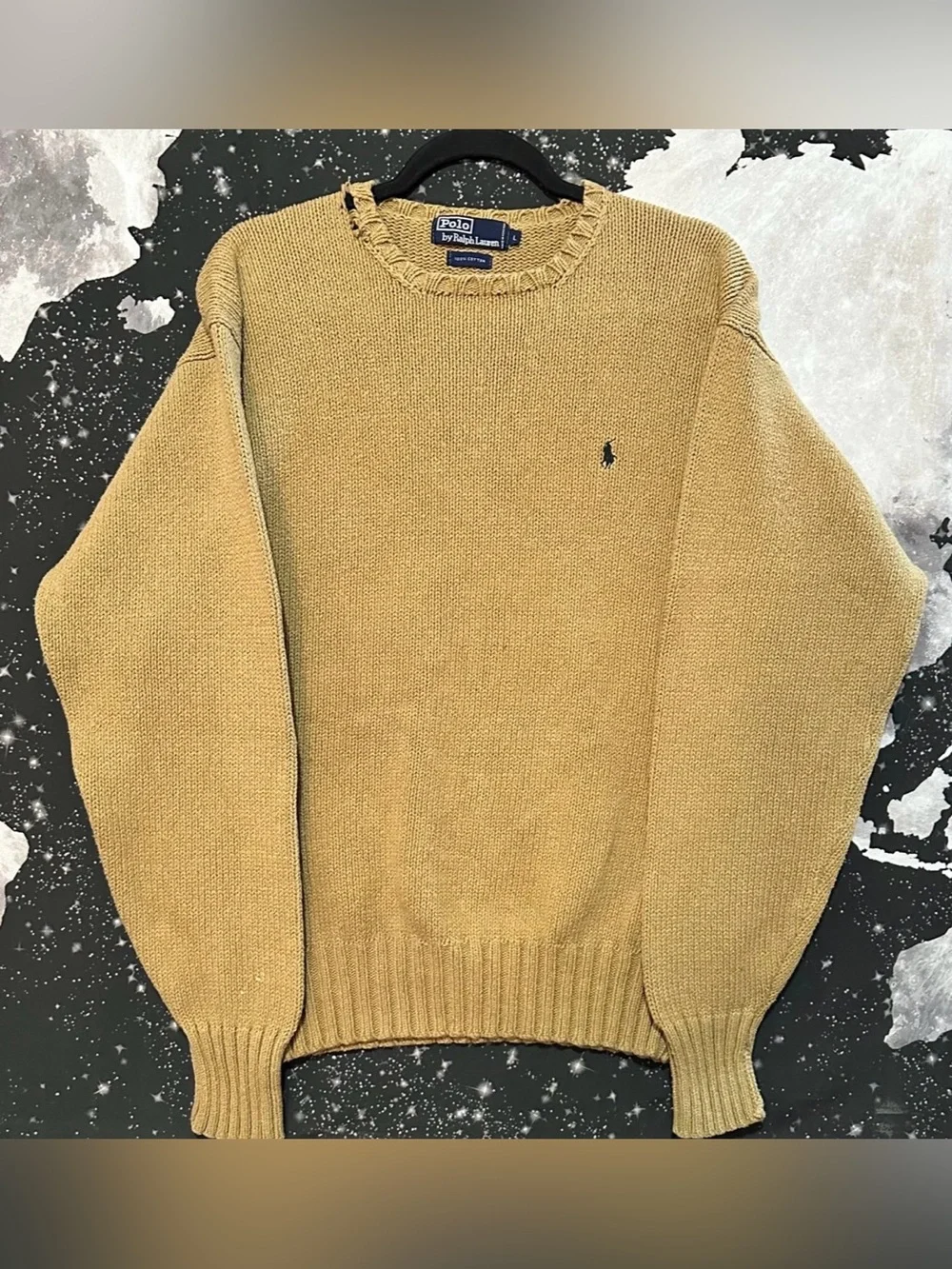 Polo Ralph Lauren Beige Knit Crewneck Sweater
